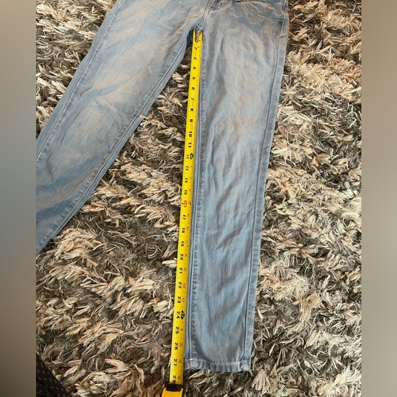Y2K Carmar Light Blue Faded Skinny Jeans Size 24 - Picture 6 of 9